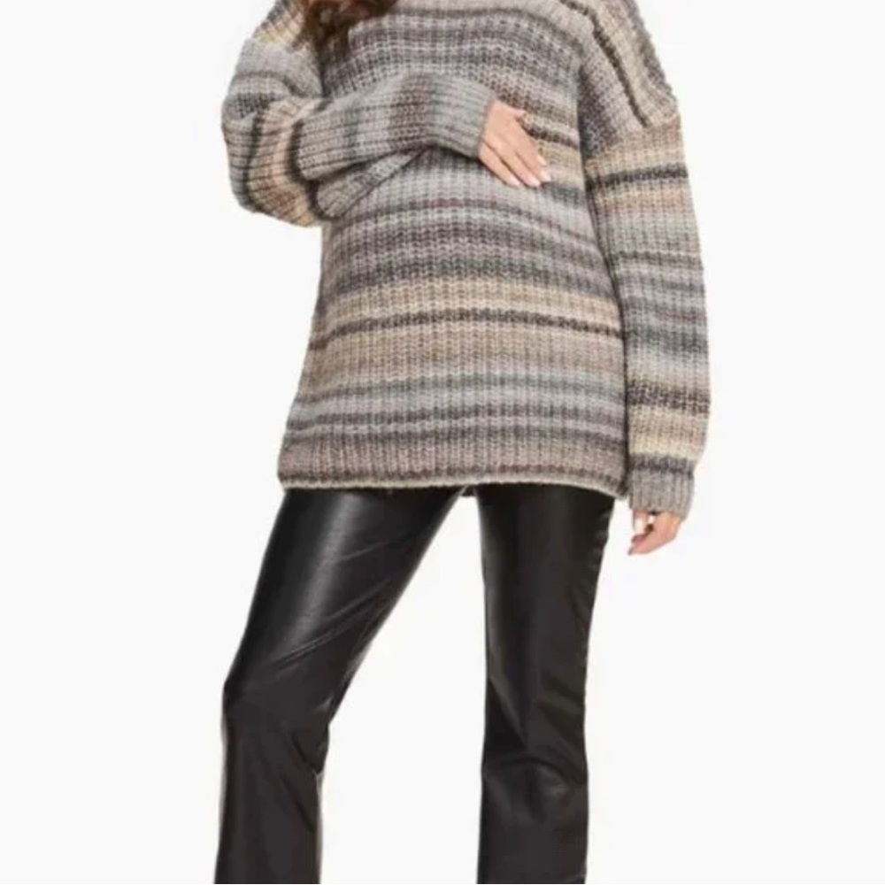 HATCH Collective Maternity Vegan Stretch Leather Flare - Picture 5 of 10